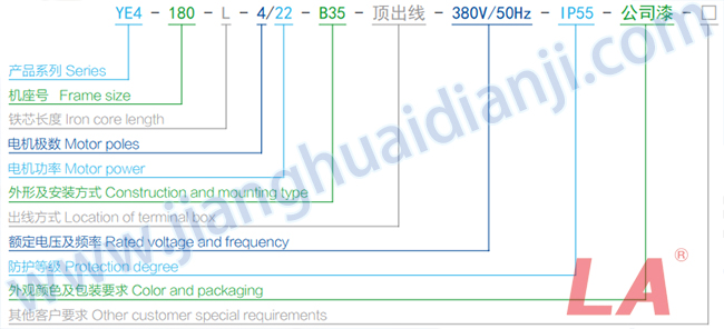 YE2系列高效低壓三相異步電動(dòng)機(jī)規(guī)格型號(hào)說明 - 六安江淮電機(jī)有限公司